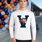 Unisex Long Sleeve V Lion Head Tee
