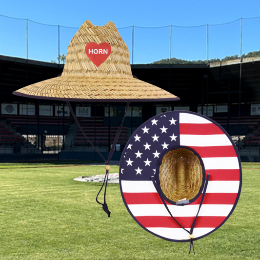 Horn Heart Straw Lifeguard Hat