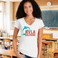 NVLA Dolphins Ladies V-Neck Tee