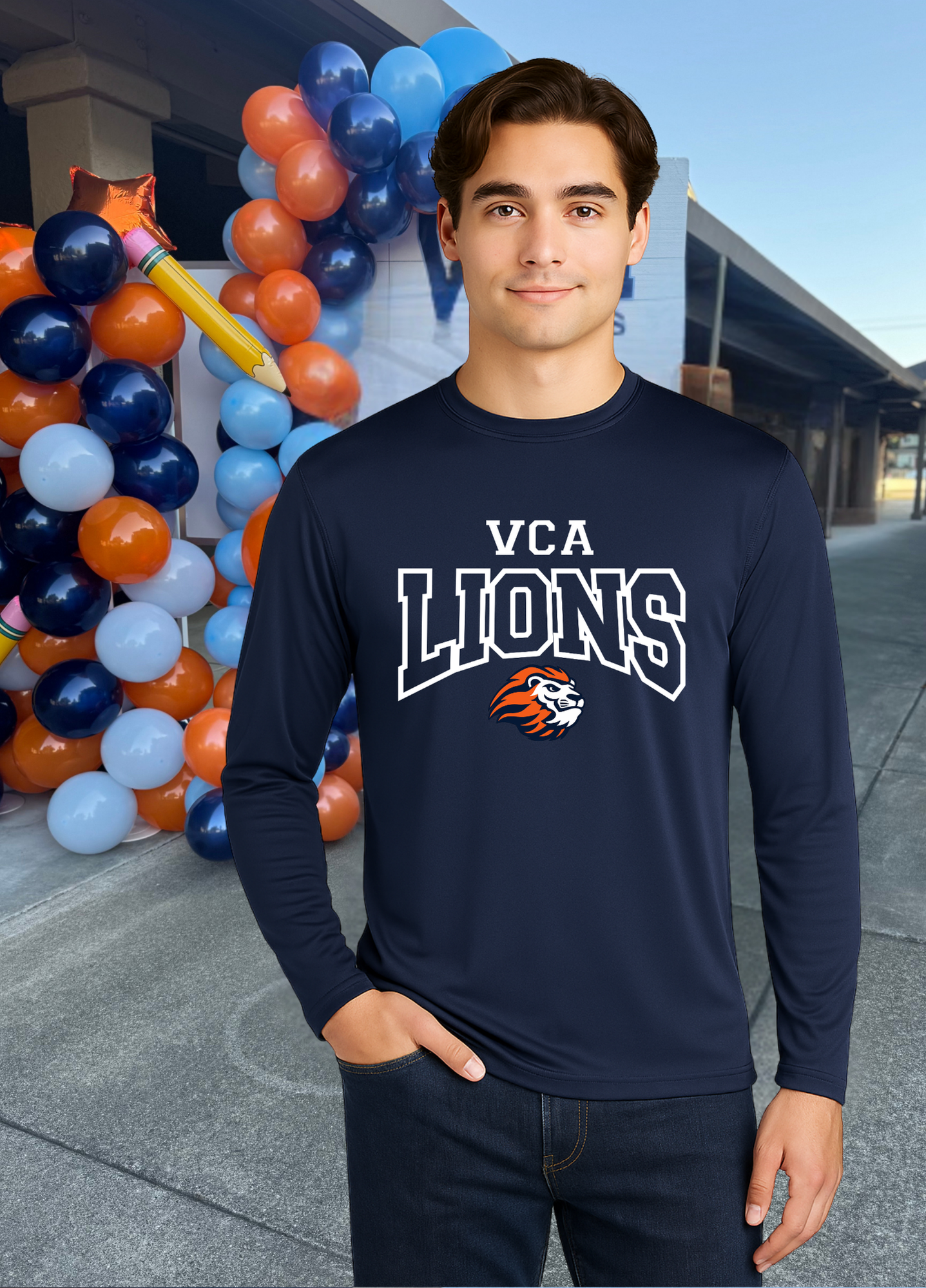 Unisex Long Sleeve VCA Lions Tee