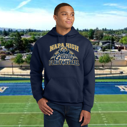 Grizzly Flag Football Unisex Adult Hoodie