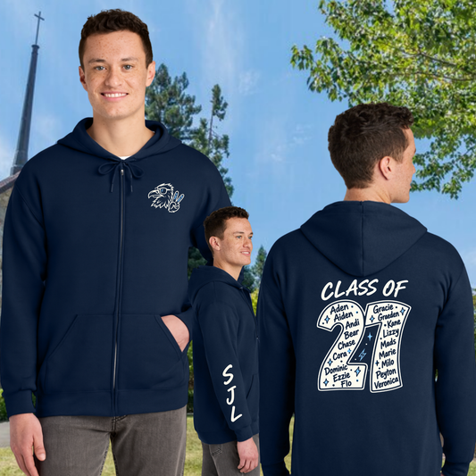 SJL 8th Grade Full Zip Hoodie - Gildan Heavy Blend