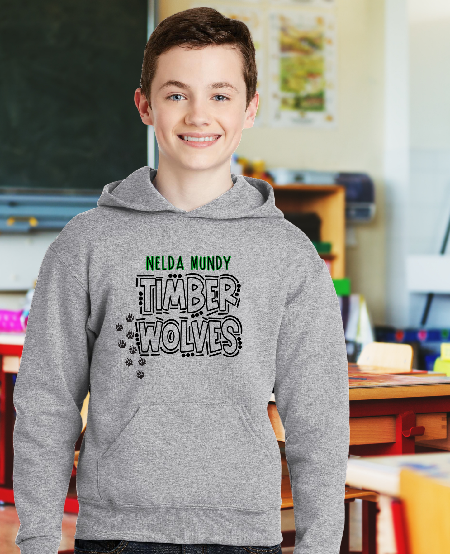 Youth Stacked Timberwolves Hoodie