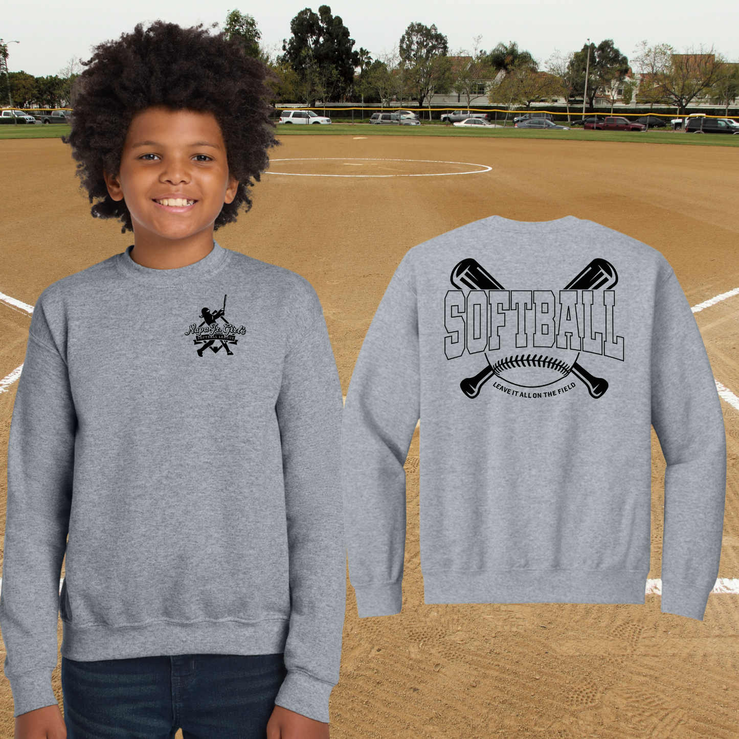 Leave It All On The Field 2026 Youth Crewneck Pullover