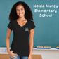 Nelda Mundy Ladies V-Neck Tee (Front Left Chest Print)