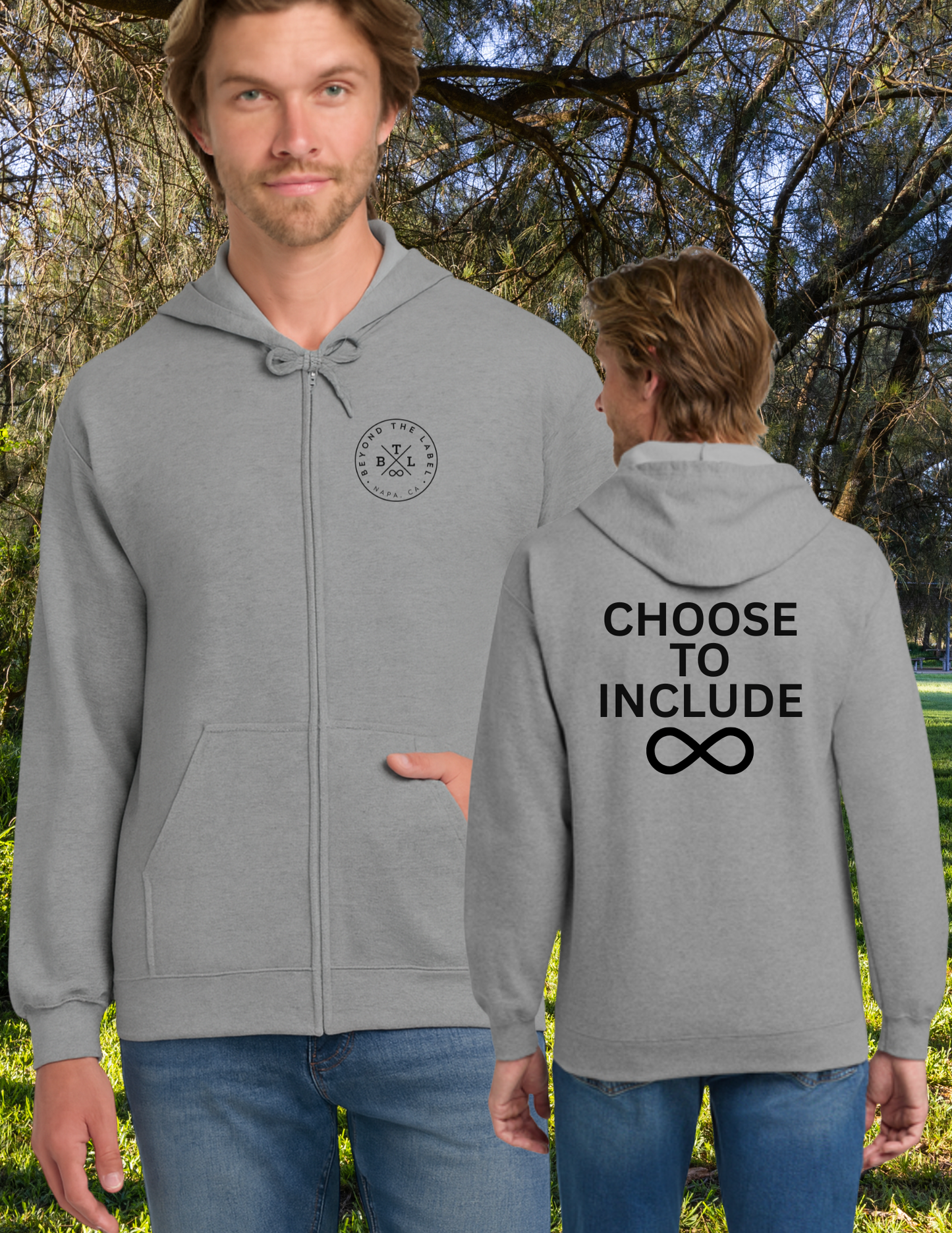 Choose To Include Adult Zip Up Hoodie