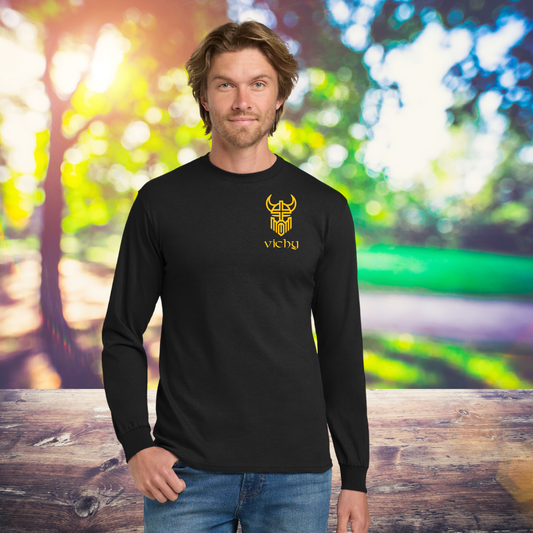 Vichy Vikings Cotton Long Sleeve Adult Tee