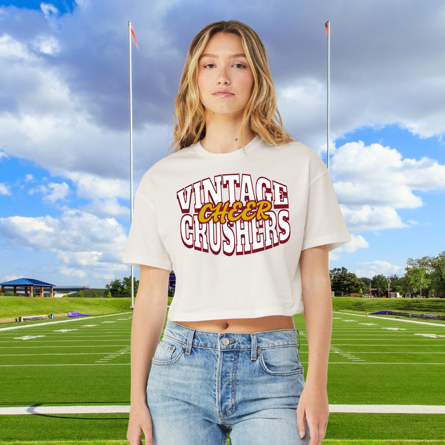 VHS Cheer Cropped Tee