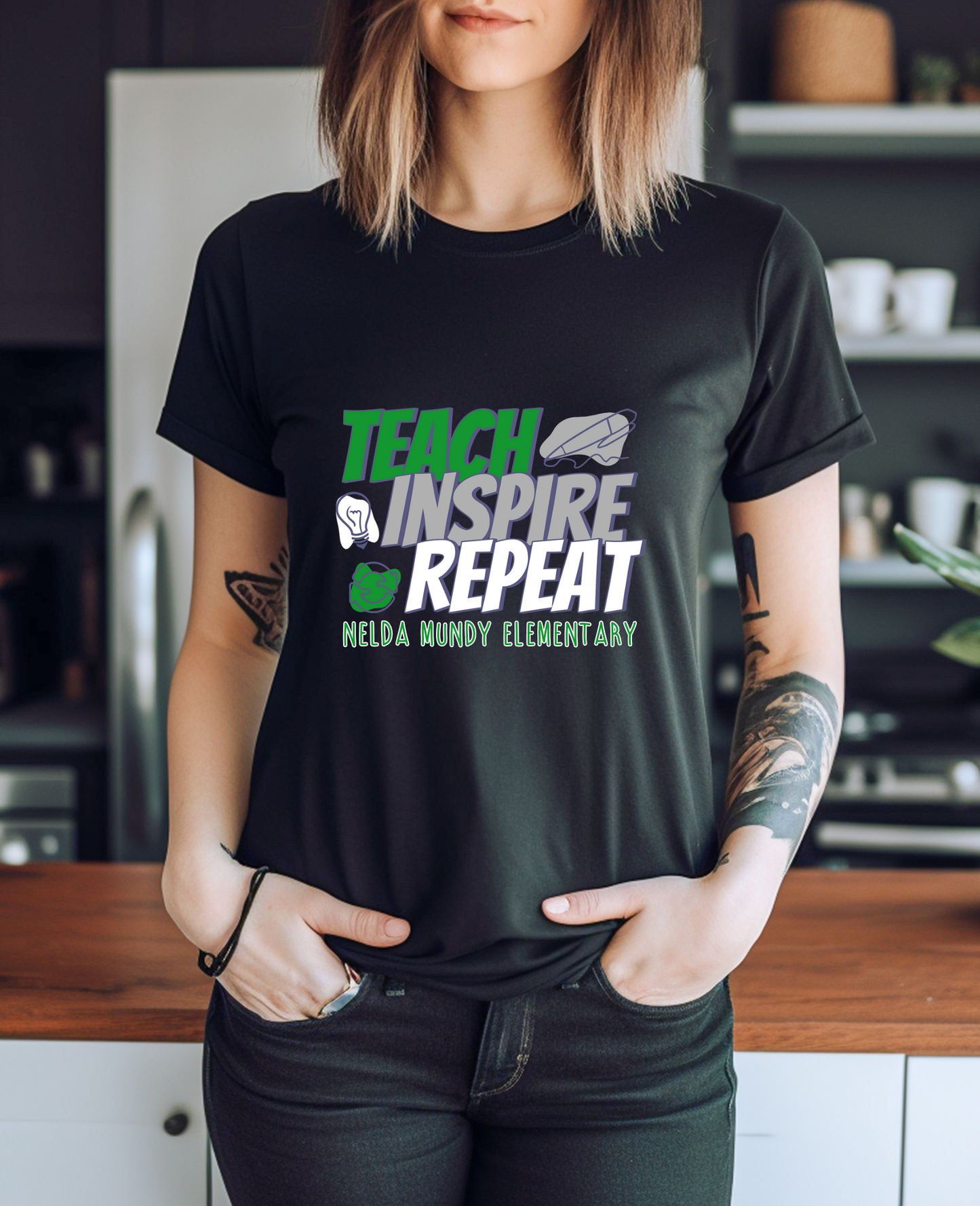 Teach Inspire Repeat Short Sleeve Tee