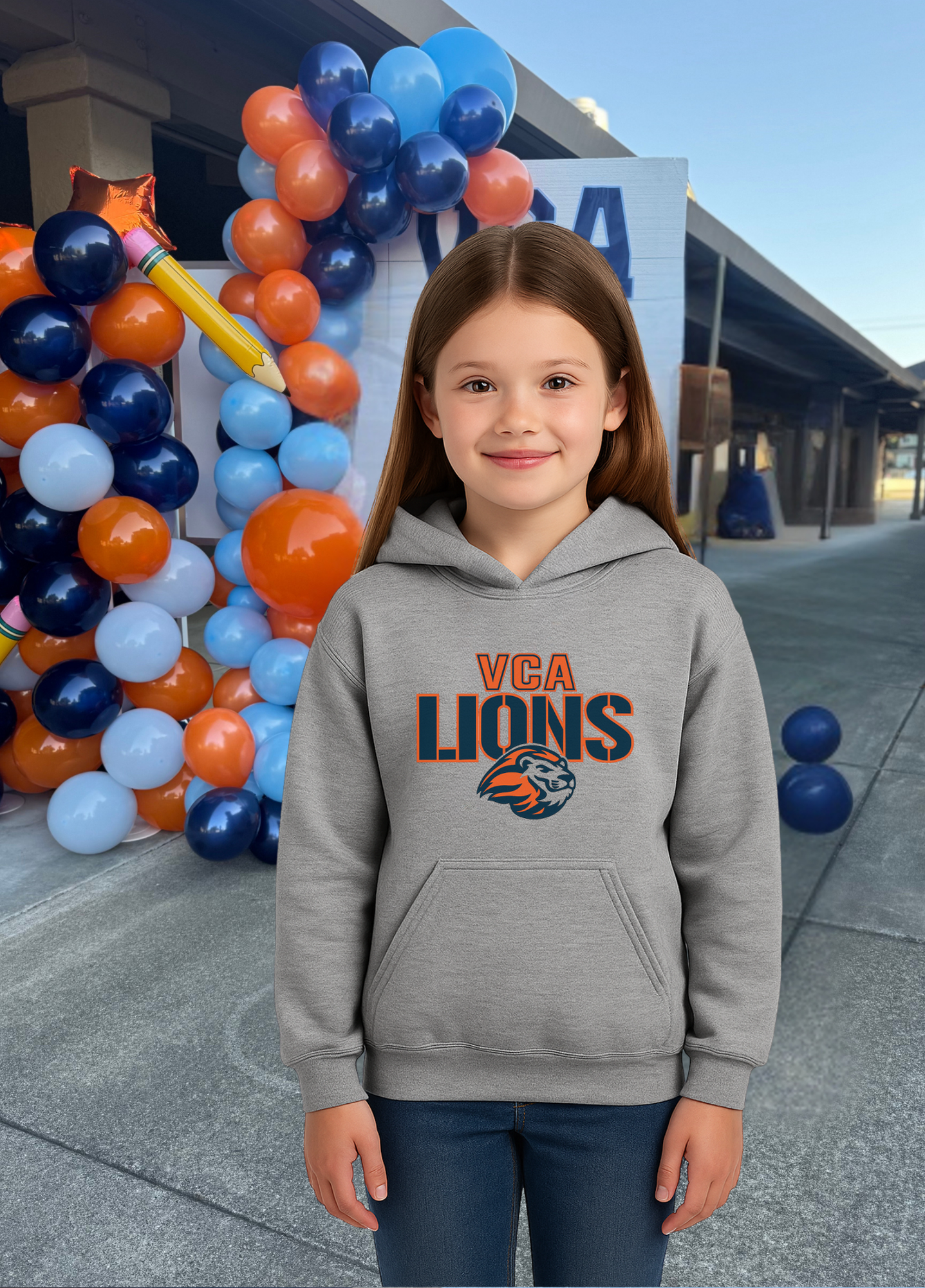 Youth VCA Lions  Head Hoodie