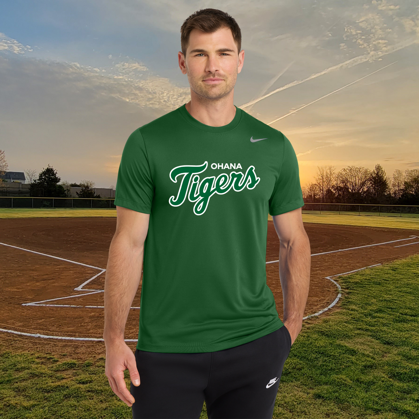 Ohana Tigers Script Nike Unisex rLegend Tee