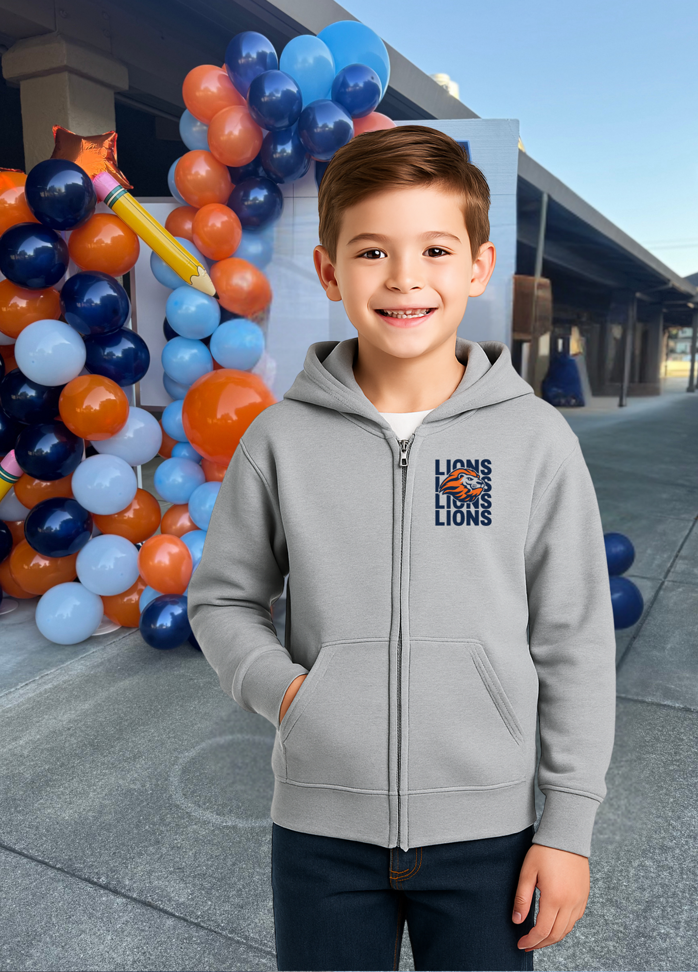 Youth Lions Full Zip Hoodie