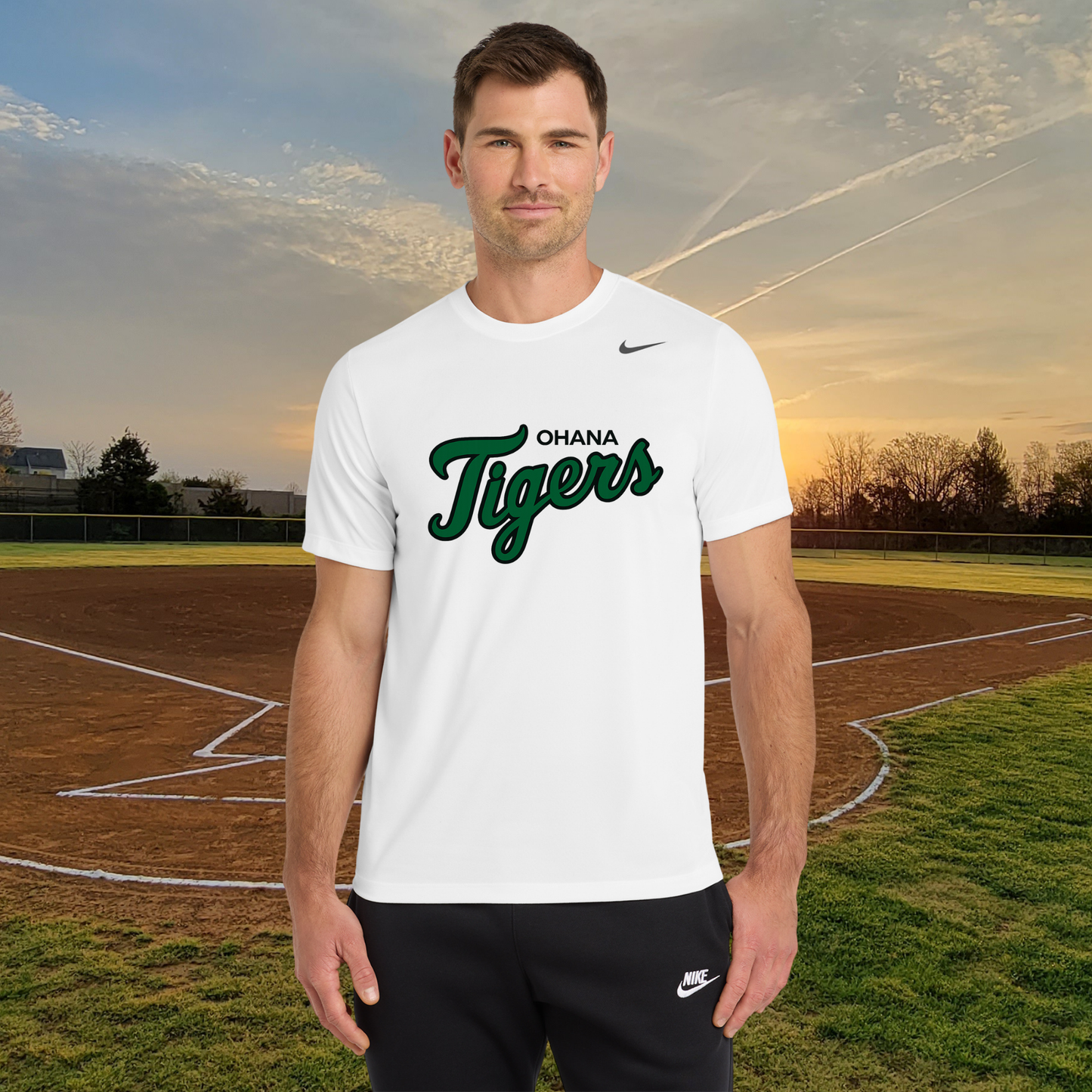 Ohana Tigers Script Nike Unisex rLegend Tee