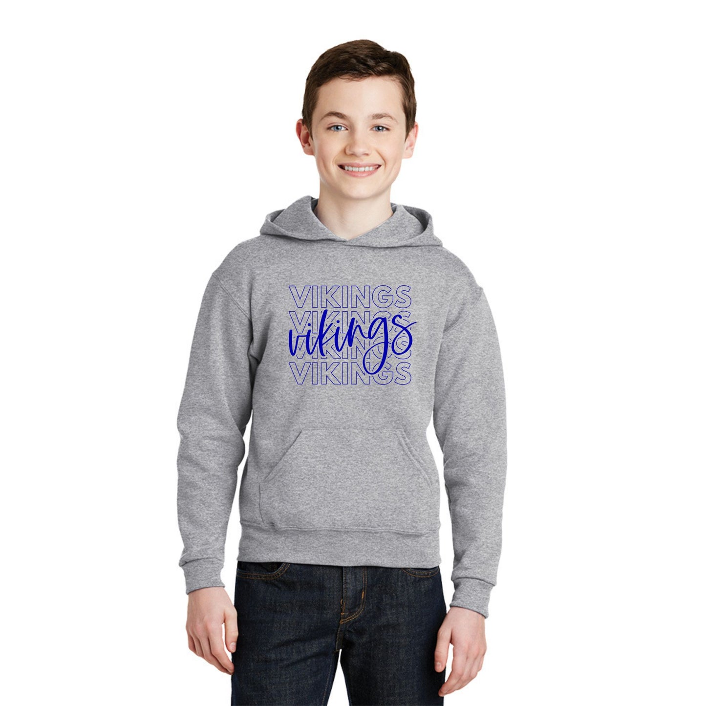 Stacked Vikings Youth Hoodie