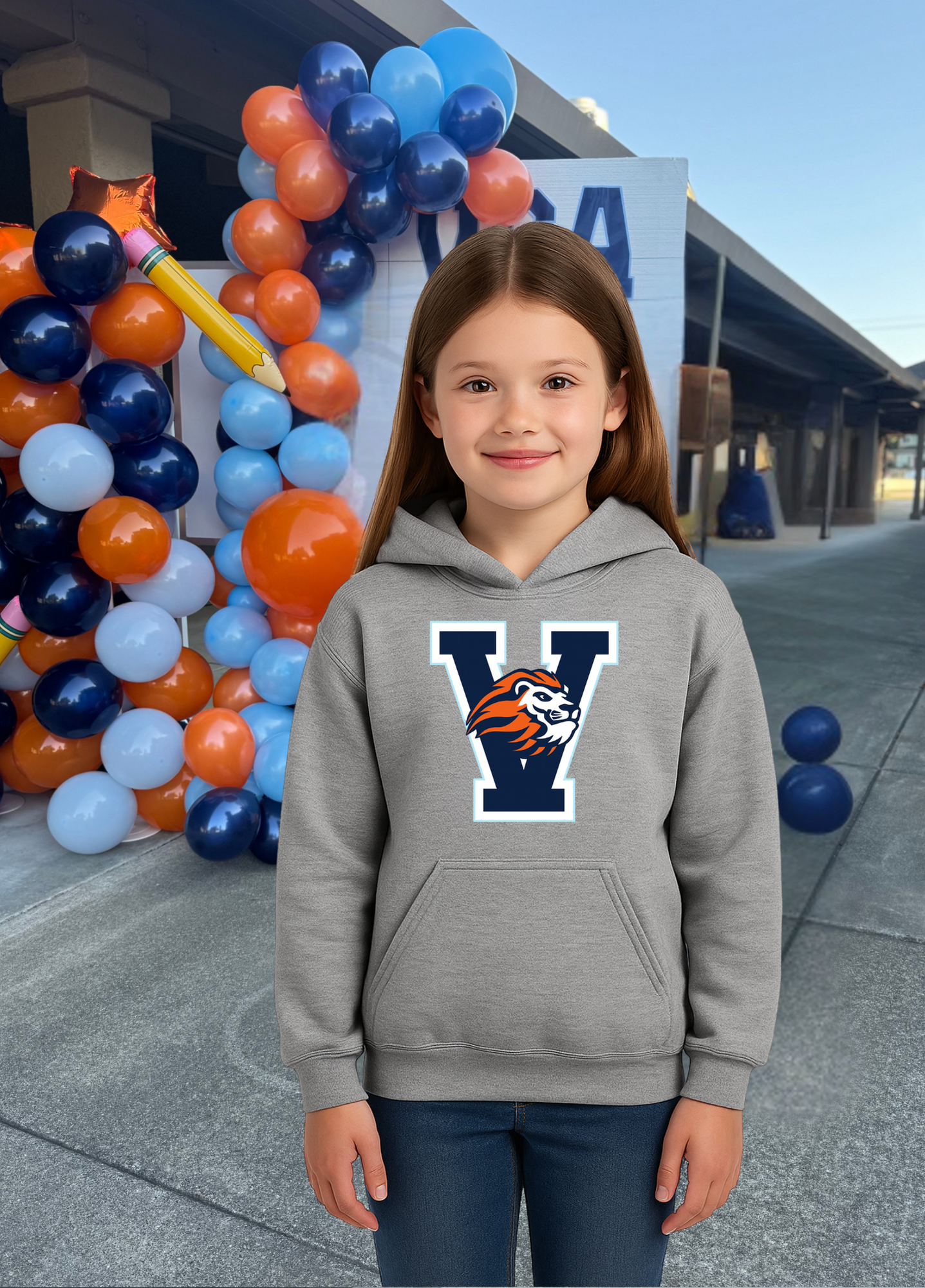 Youth V Lion Head Hoodie