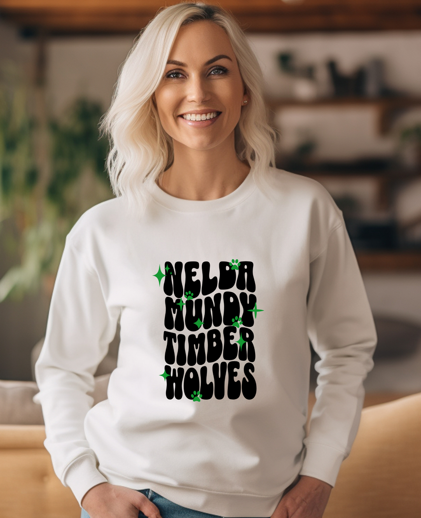 Retro Nelda Mundy Crewneck Pullover