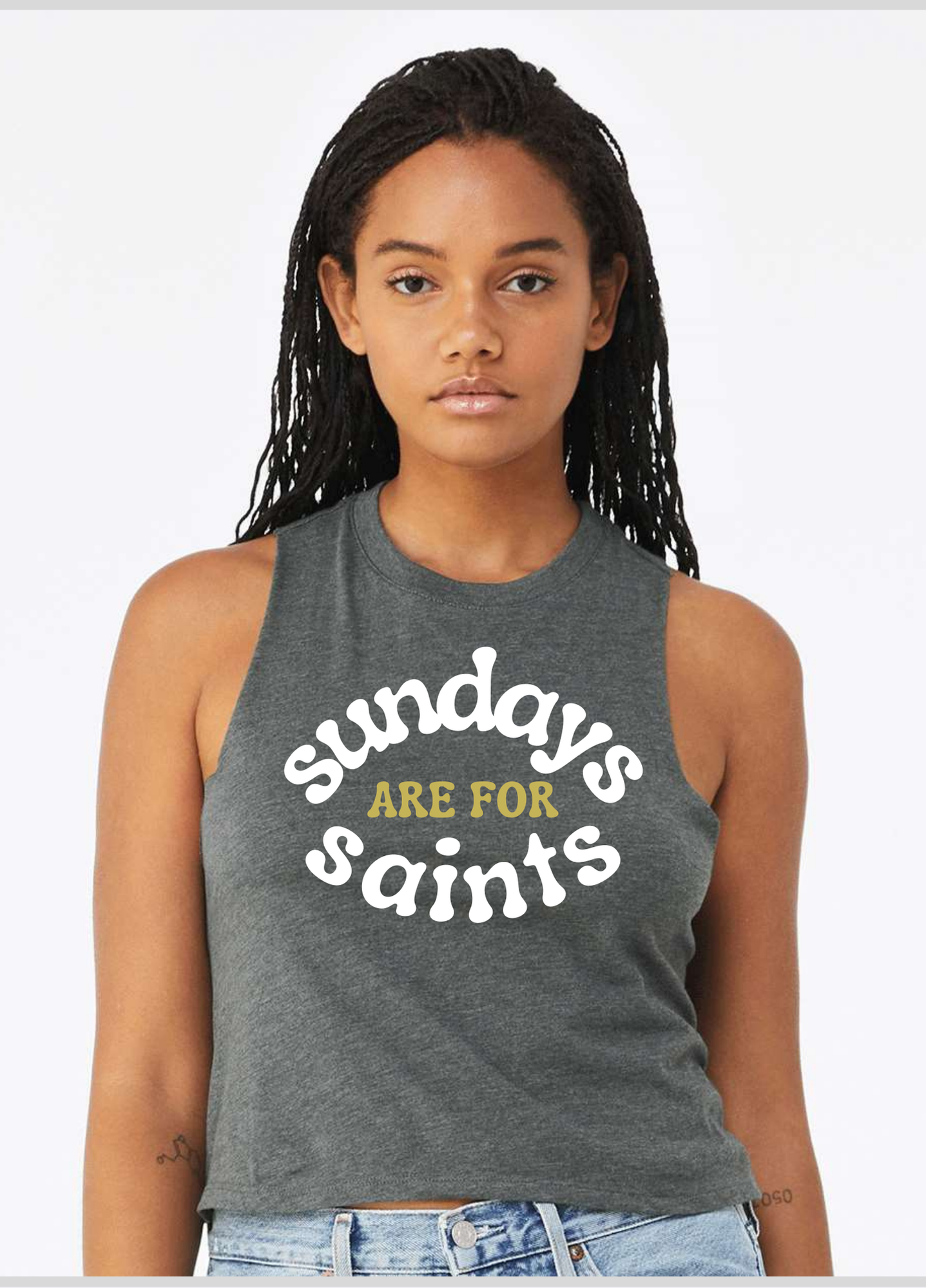 Sundays are for Saints Cropped Tank