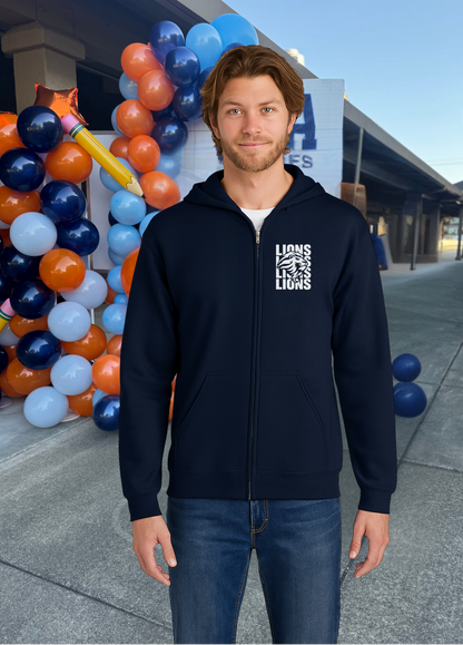 Unisex Lions Full Zip Hoodie