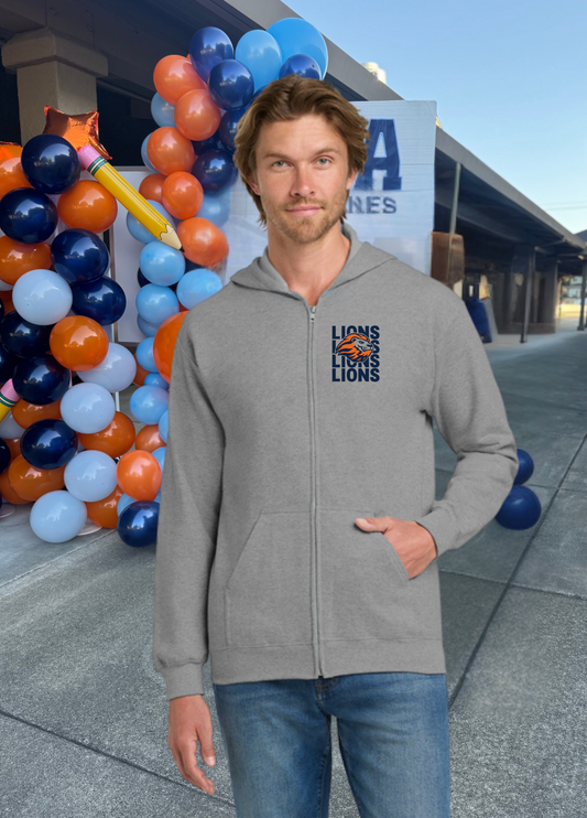 Unisex Lions Full Zip Hoodie