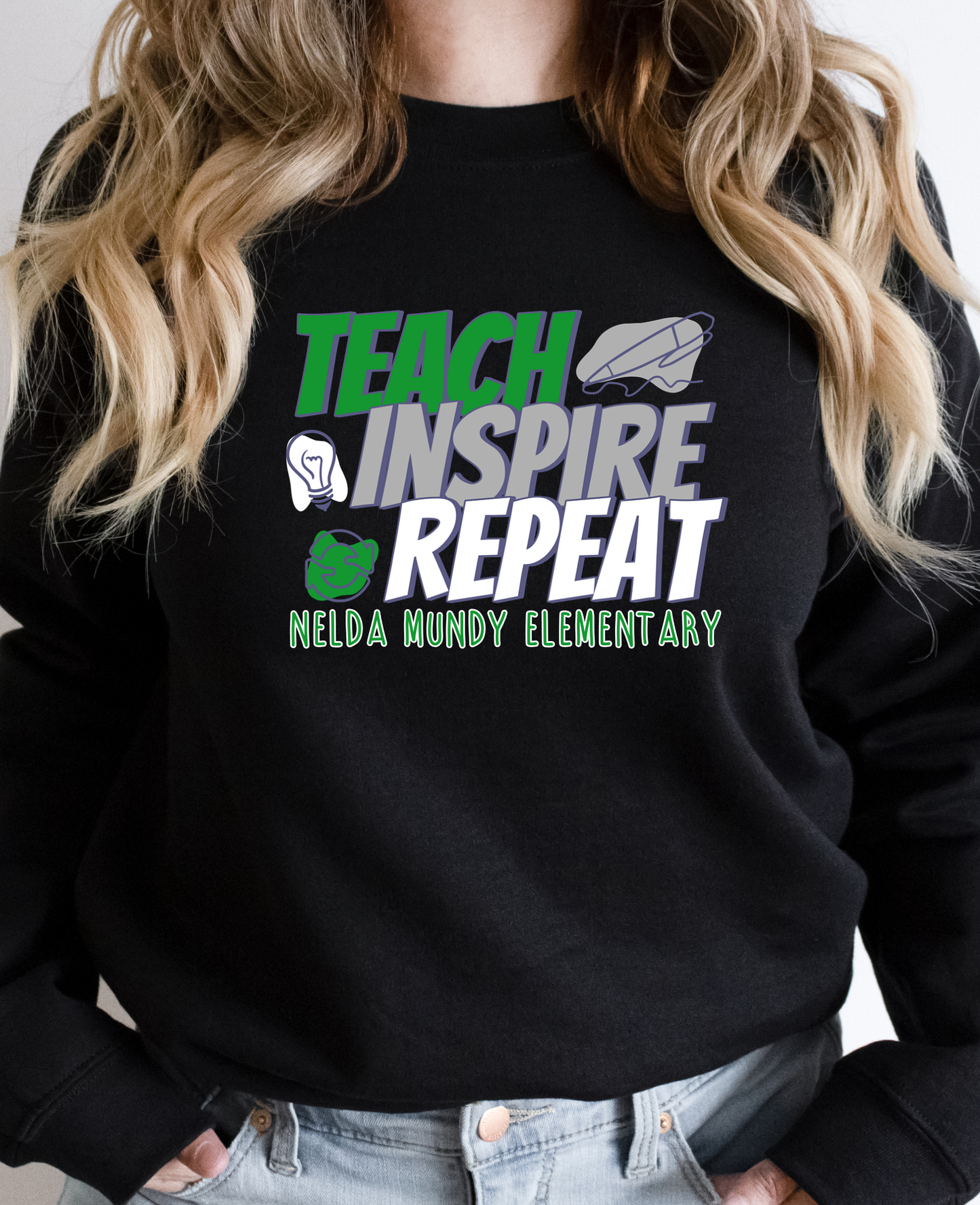 Teach Inspire Repeat Crewneck Pullover