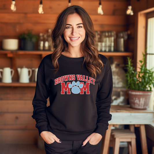 Adult Browns Valley Mom Crewneck Pullover