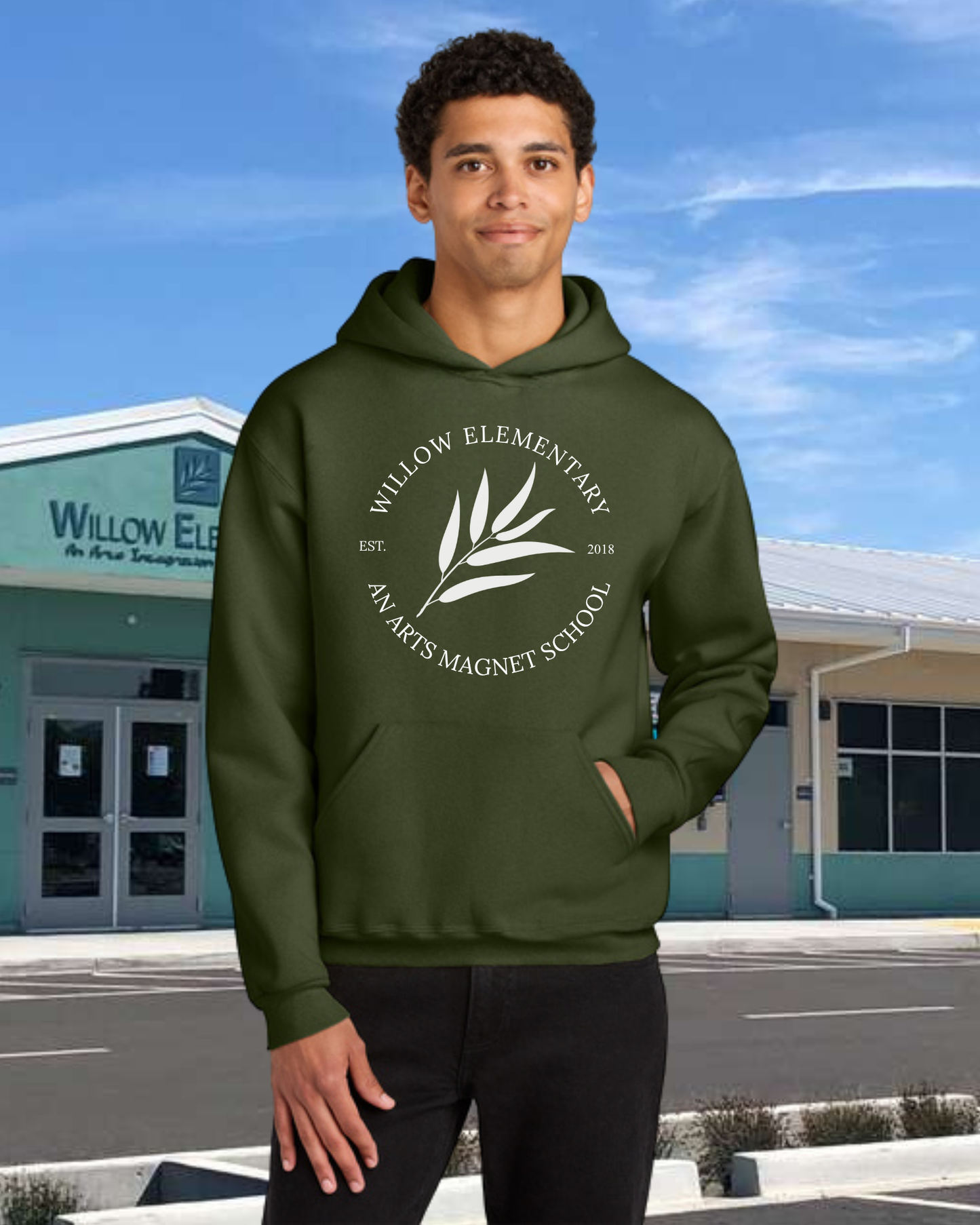 Willow Arts Magnet Est. 2018 Hoodie