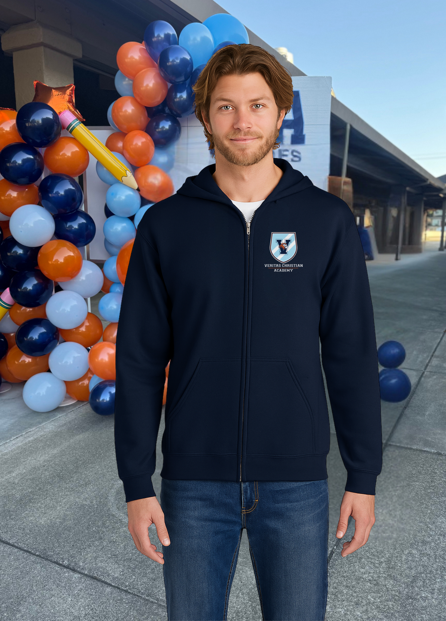 Unisex VCA Shield Full Zip Hoodie