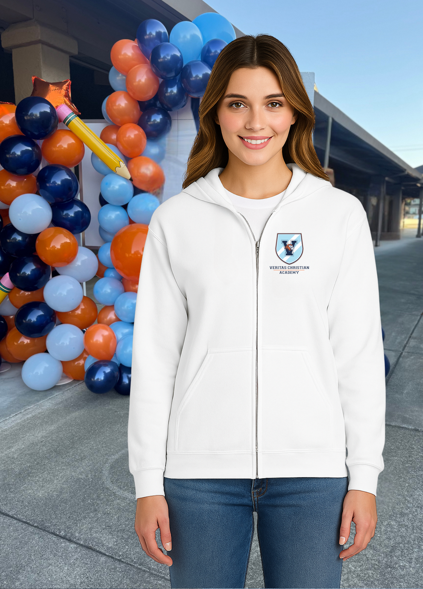 Unisex VCA Shield Full Zip Hoodie