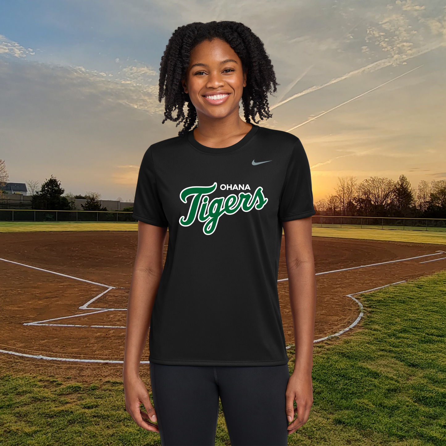 Ohana Tigers Script Nike Ladies rLegend Tee