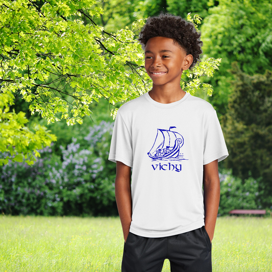 Youth Vichy Viking Ship Athletic Tee