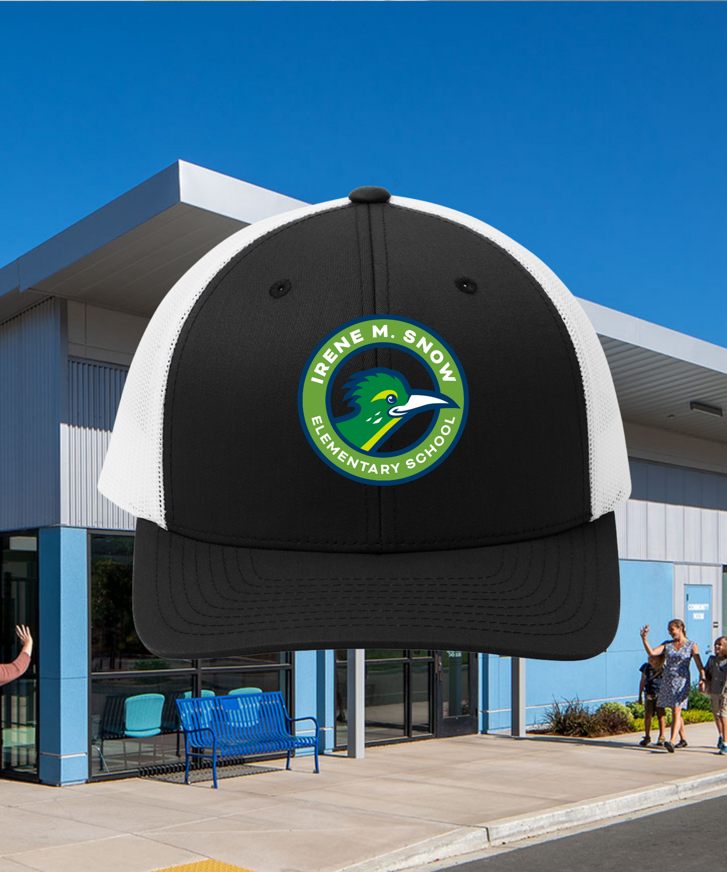 Snow Road Runner Trucker Hat