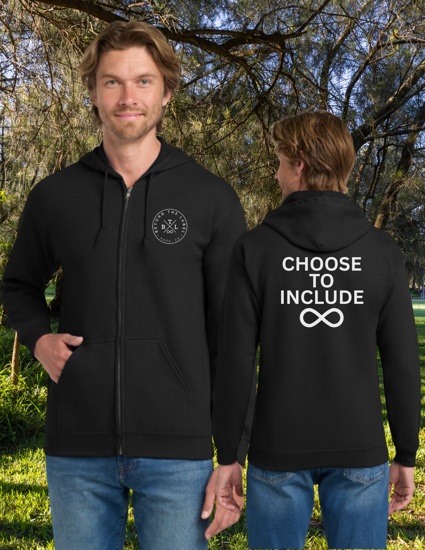 Choose To Include Adult Zip Up Hoodie
