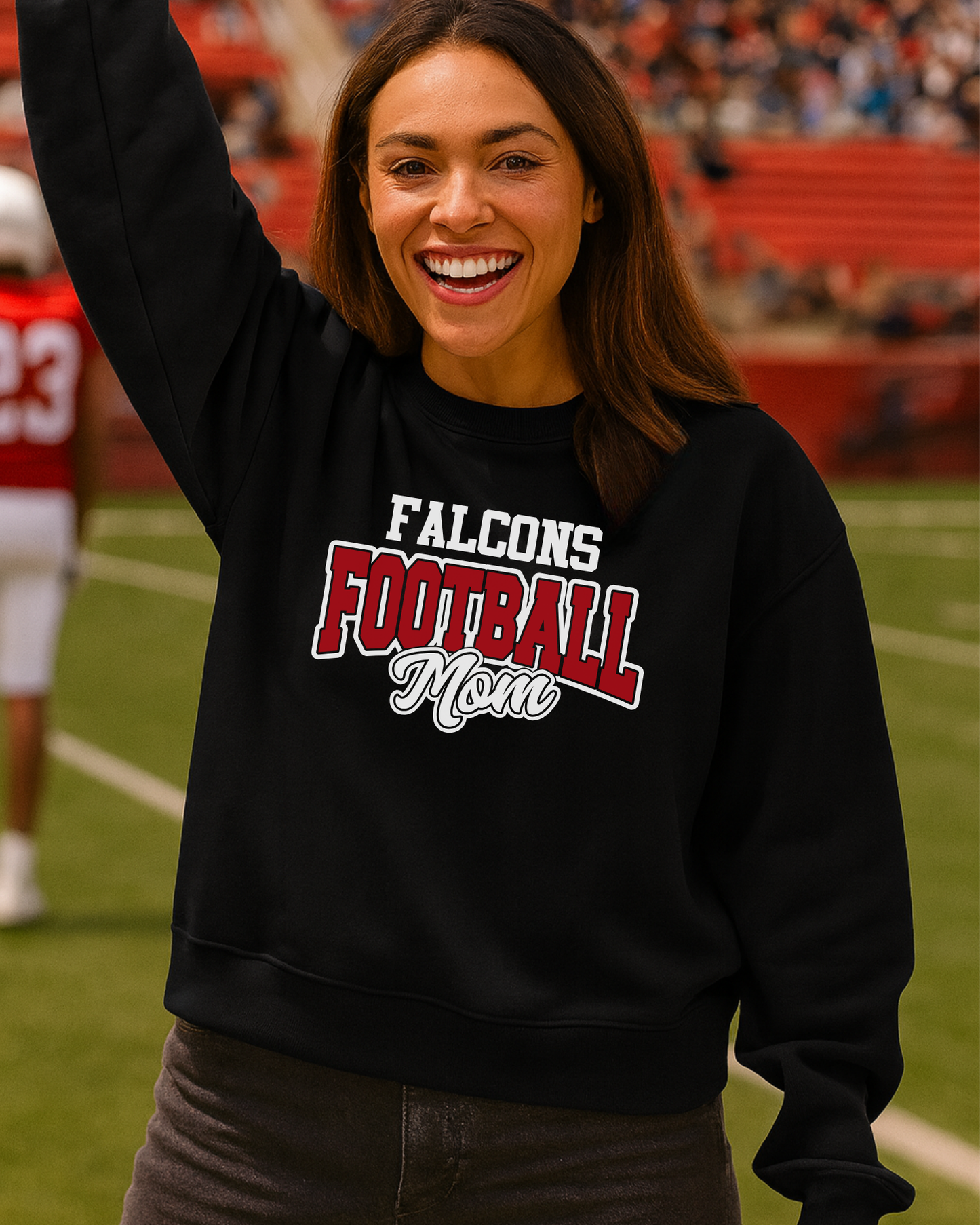 Fairfield Falcons Football Mom Crewneck Pullover