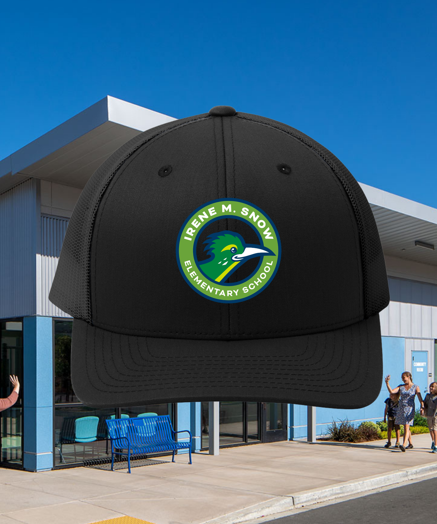 Snow Road Runner Trucker Hat
