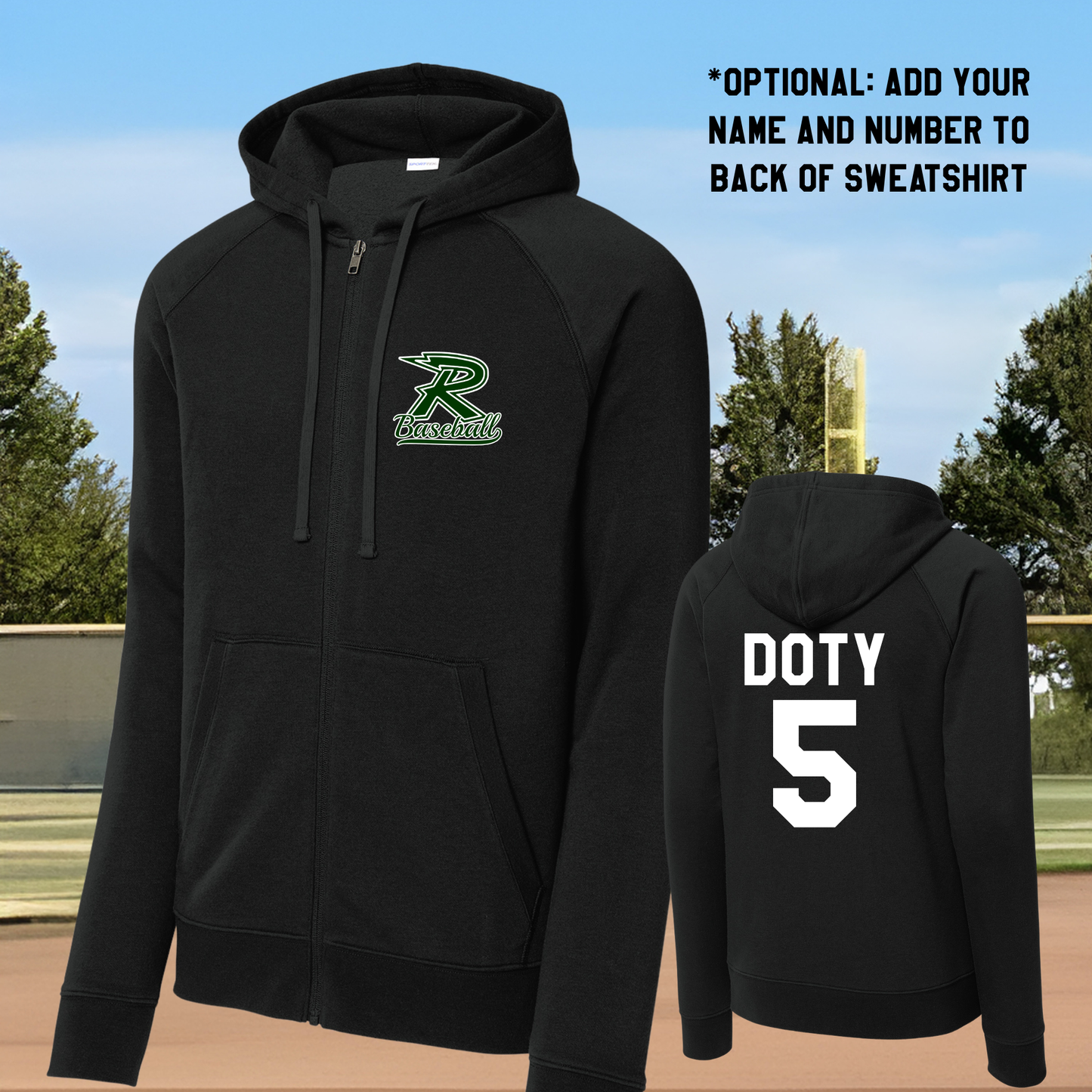 Rodriguez Baseball Full Zip Hoodie