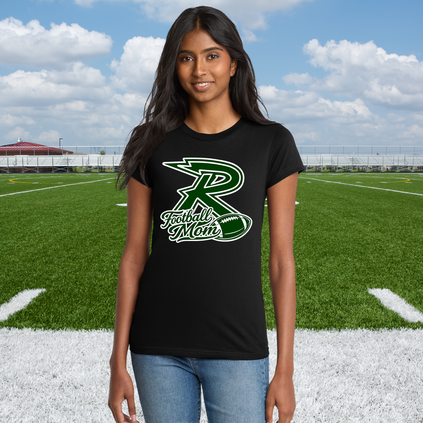 Rodriguez Football Mom Ladies Fitted Concert Tee