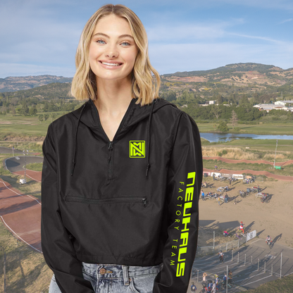 Ladies Cropped Neuhaus MetalWorks Windbreaker Jacket