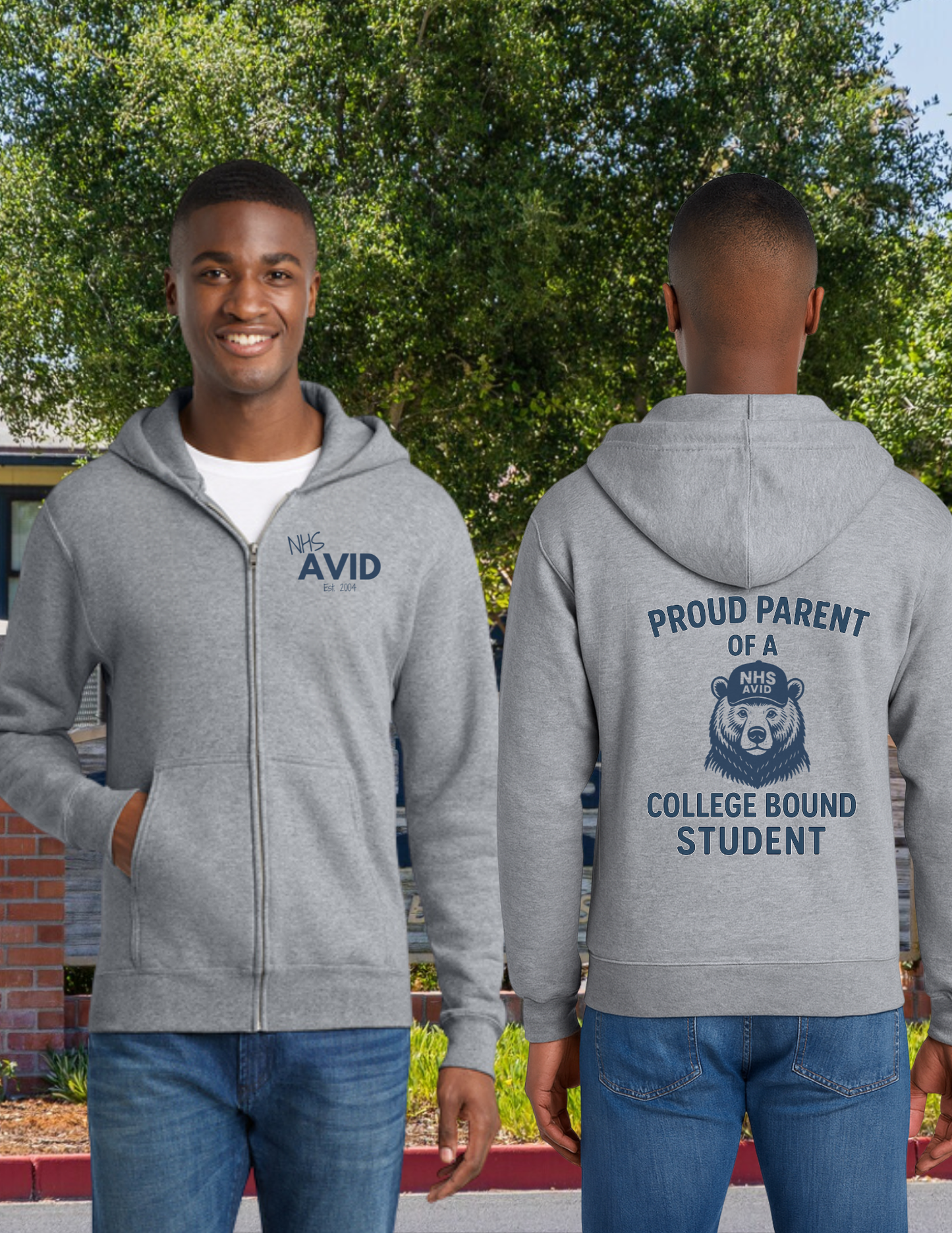 NHS Avid Proud Parent Zip Up Hoodie