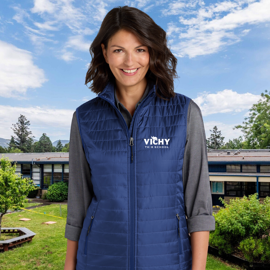 Ladies Vichy TK-8 Packable Puffy Vest