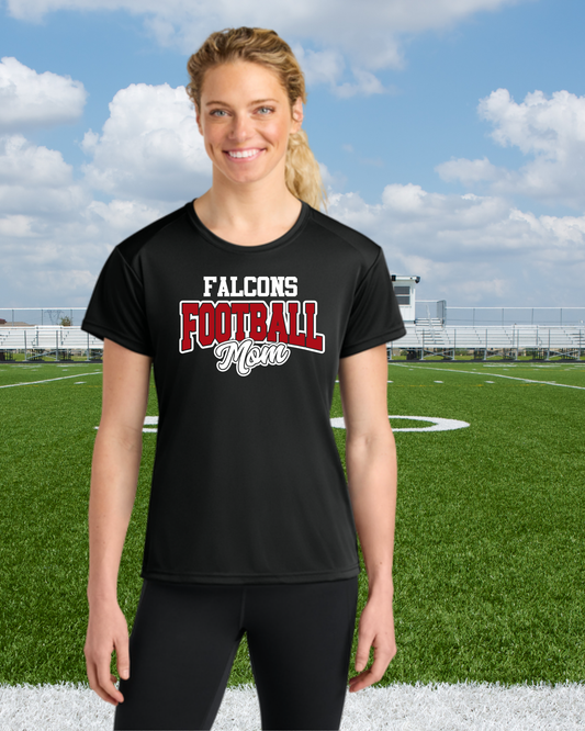 Fairfield Falcons Football Mom Ladies Athletic Style Tee