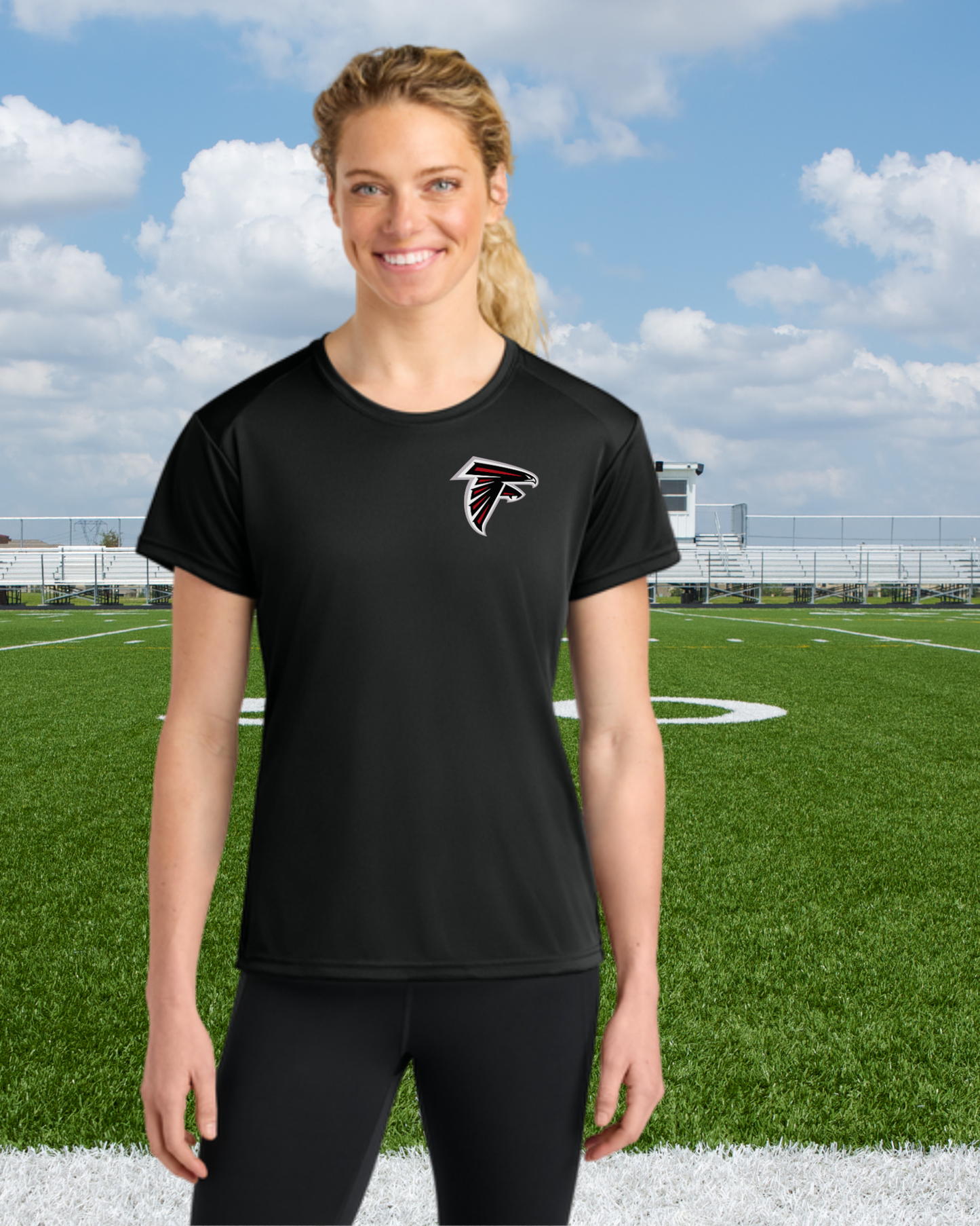 Fairfield Falcons "F" Ladies Athletic Style Tee