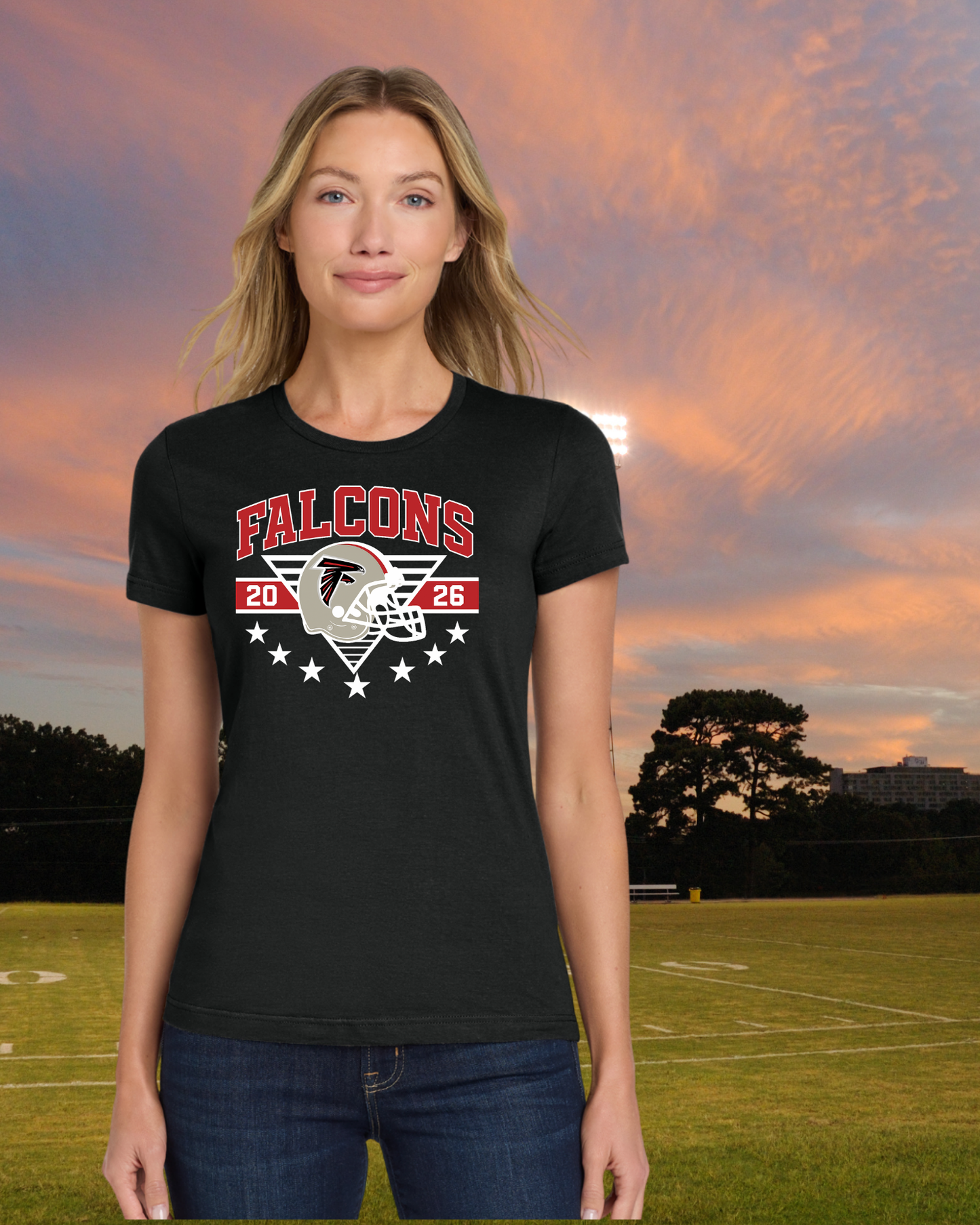 Fairfield Falcons Stars Ladies Tee