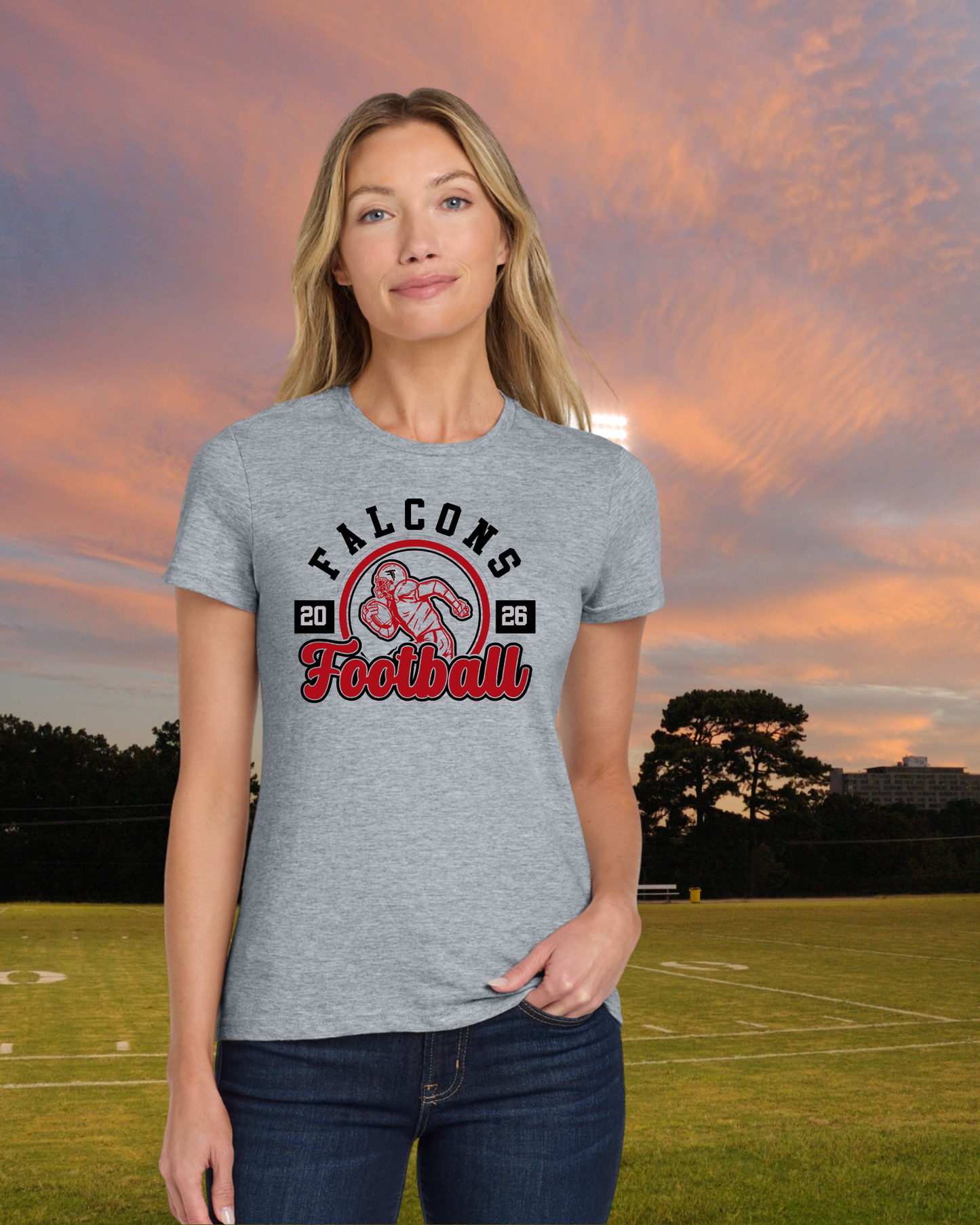 Fairfield Falcons Football Ladies Tee