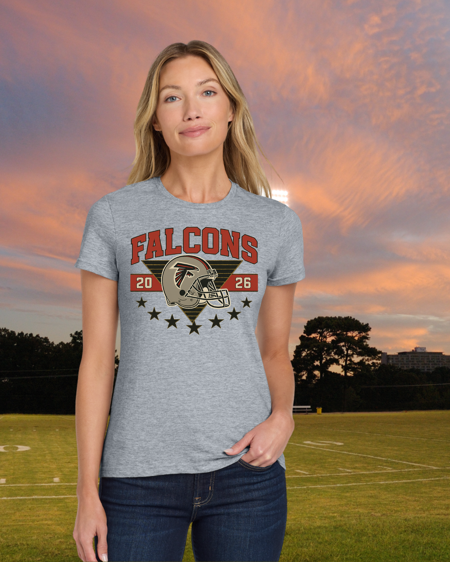 Fairfield Falcons Stars Ladies Tee