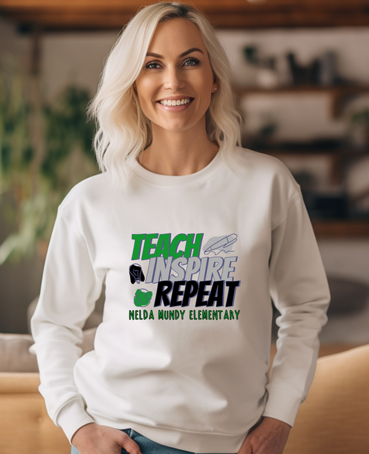 Teach Inspire Repeat Crewneck Pullover