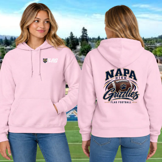 Flag Football Think Pink Unisex Adult Hoodie