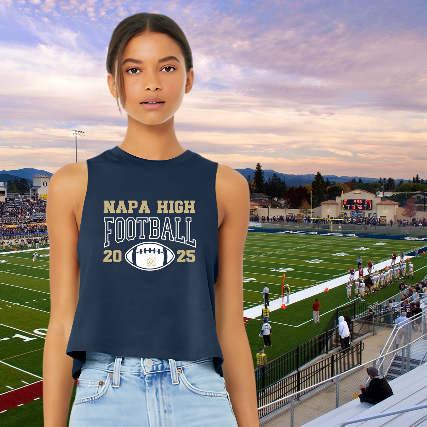 NHS Football Cropped Tank