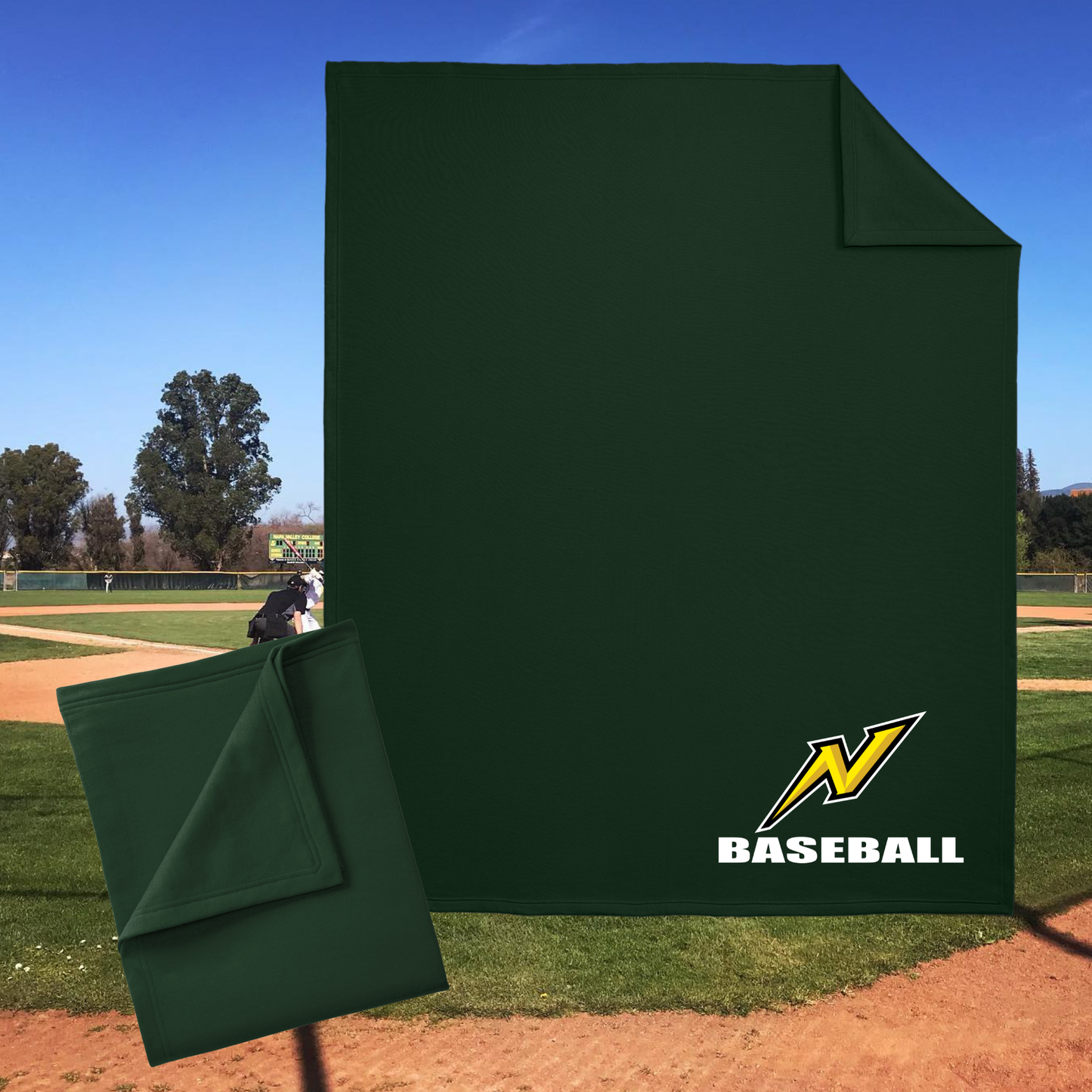 Napa Storm Baseball Sweatshirt Fleece Blanket