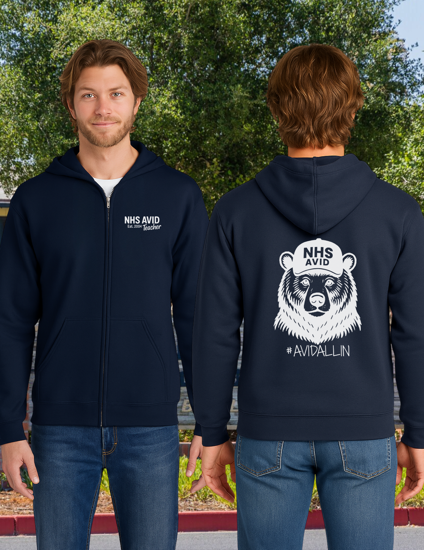 NHS Avid Teacher Zip Up Hoodie