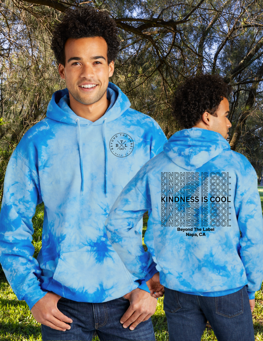Kindness Is Cool Tie Dye Adult Hoodie